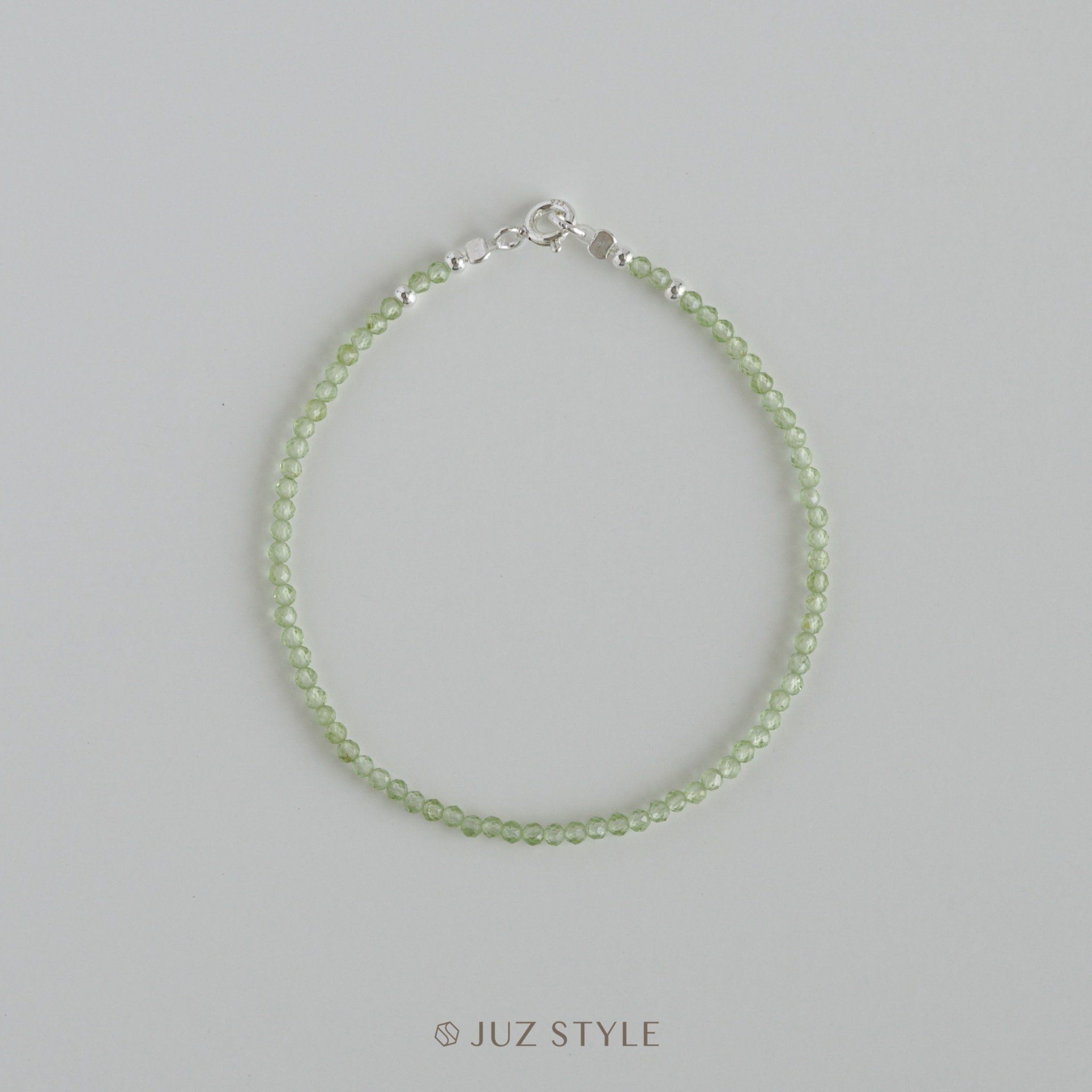  Vòng tay đá Peridot 2.1mm facet 