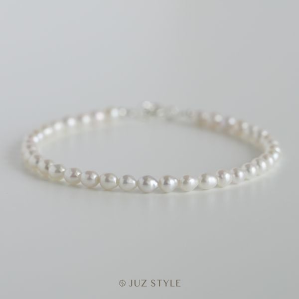  Vòng tay ngọc trai nước ngọt 3.4-3.8mm 