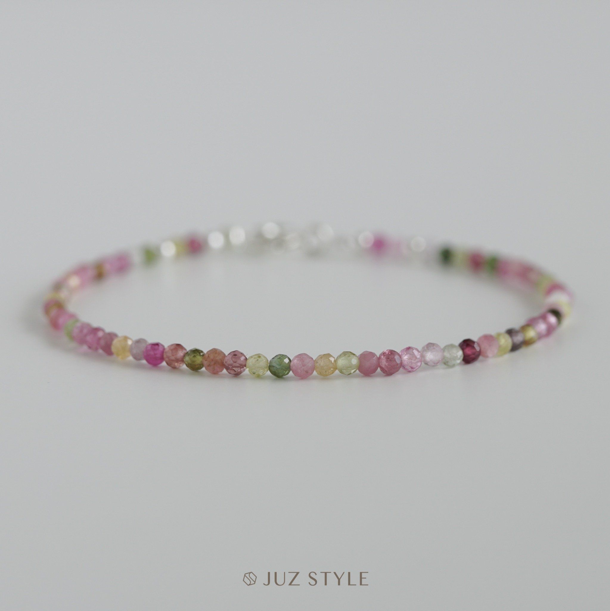  Vòng tay đá Tourmaline 2.4mm facet 