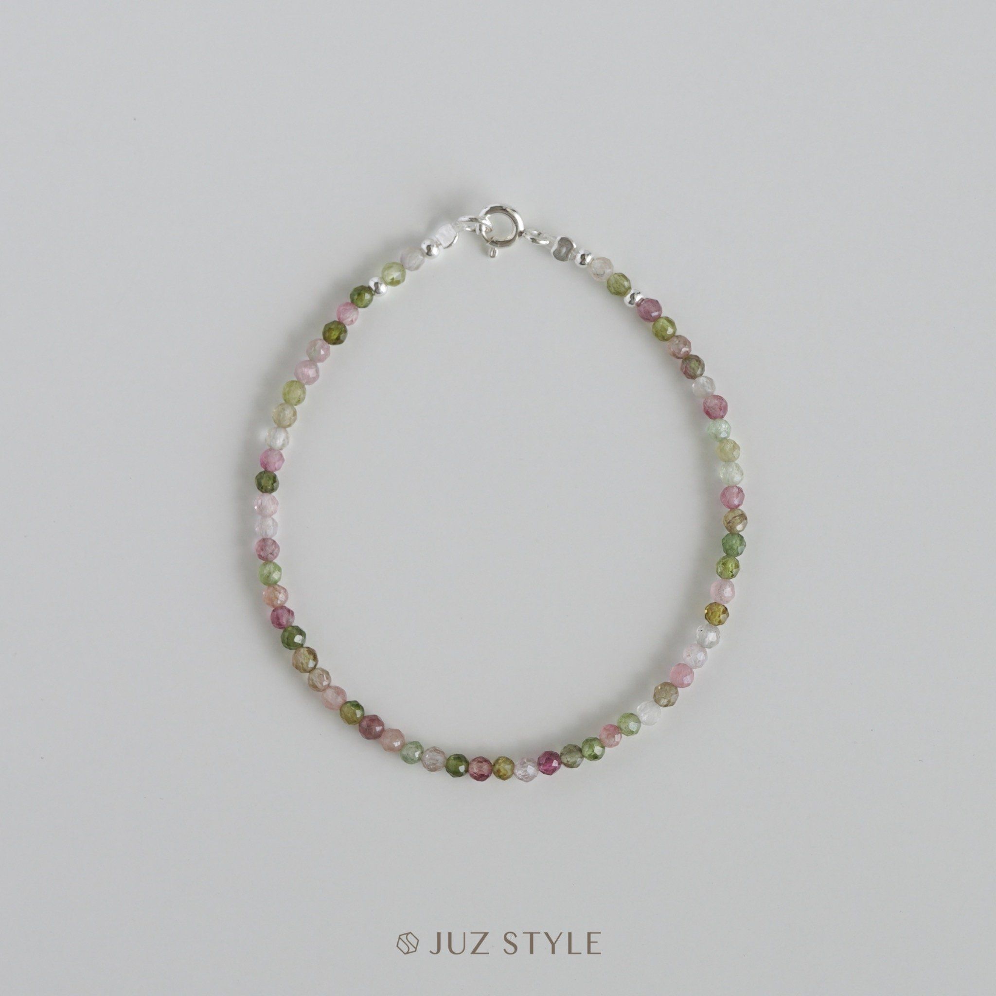  Vòng tay đá Tourmaline 2.6mm facet 