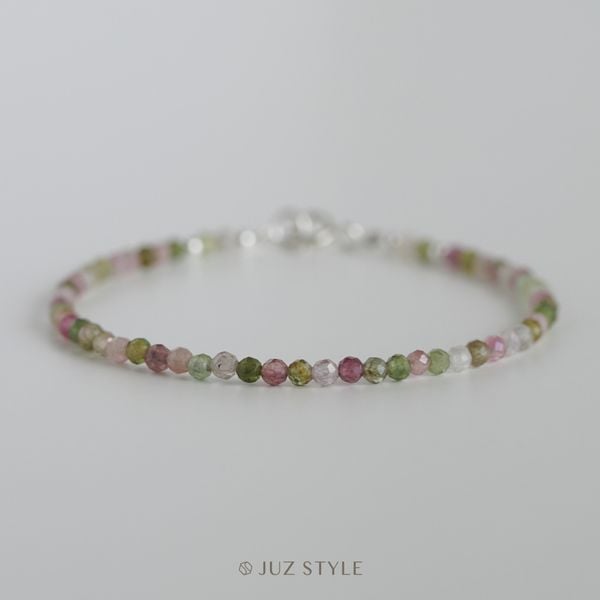  Vòng tay đá Tourmaline 2.6mm facet 