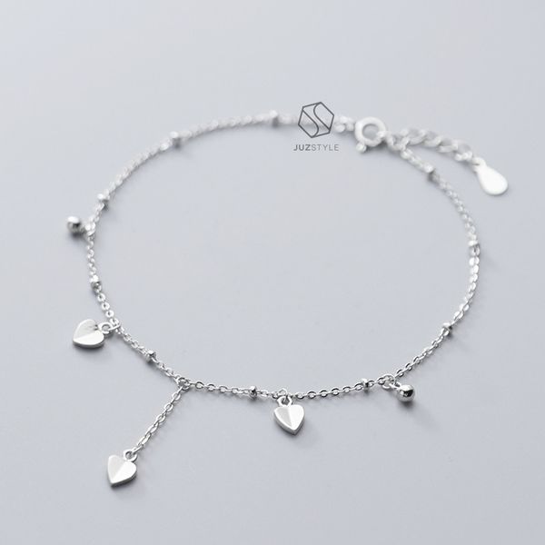  Lắc chân bạc Falling hearts 