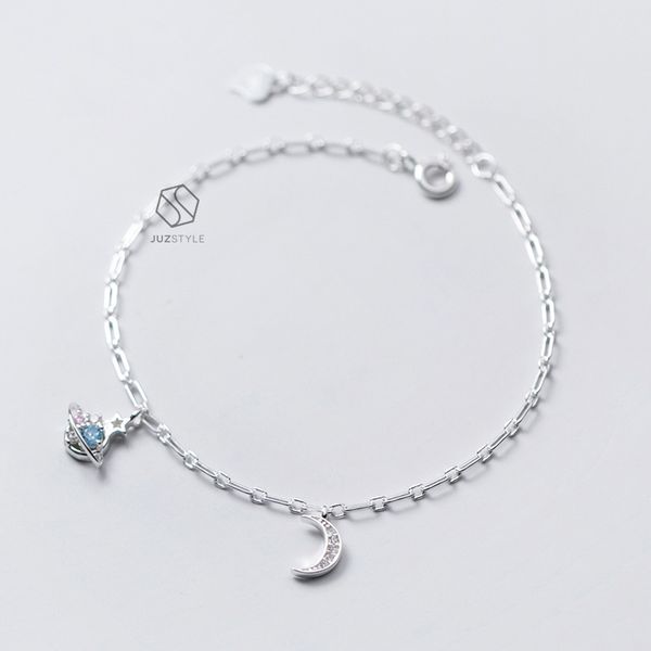  Lắc chân bạc Crescent & star 