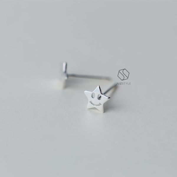 Bông tai bạc Smiling star 