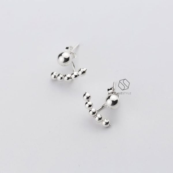  Bông tai bạc Balls ear-jacket 