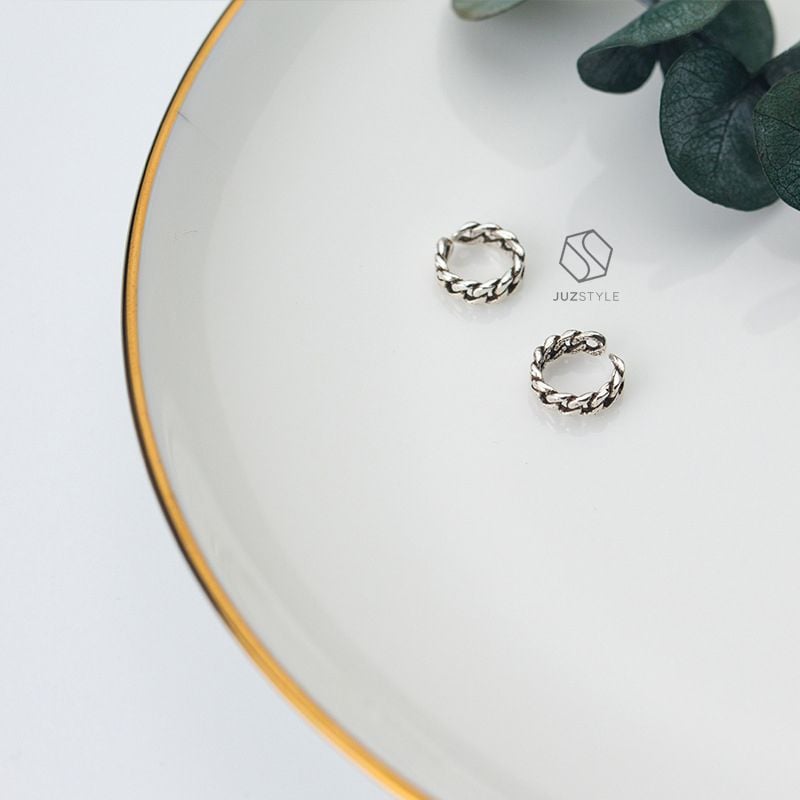  Bông tai bạc Vintage chain earcuffs 