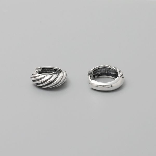  Bông tai bạc Curls hoop 