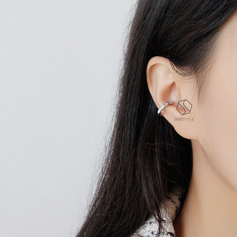  Bông tai bạc CZ setting earcuff 