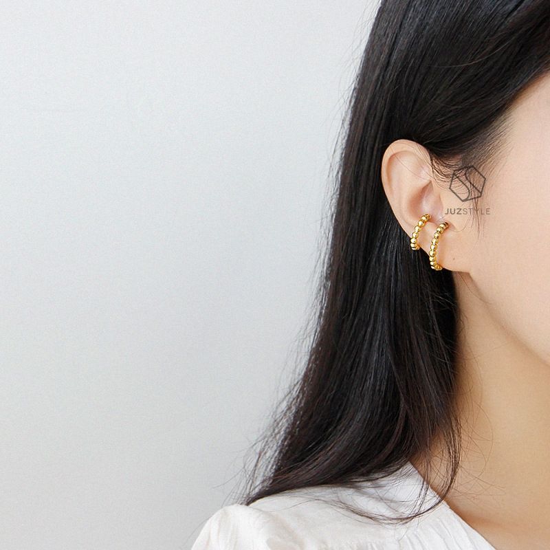  Bông tai bạc Balls earcuff 