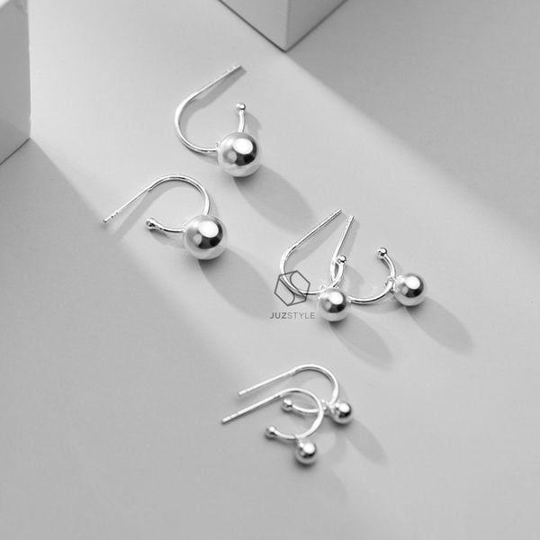  Bông tai bạc The ball 