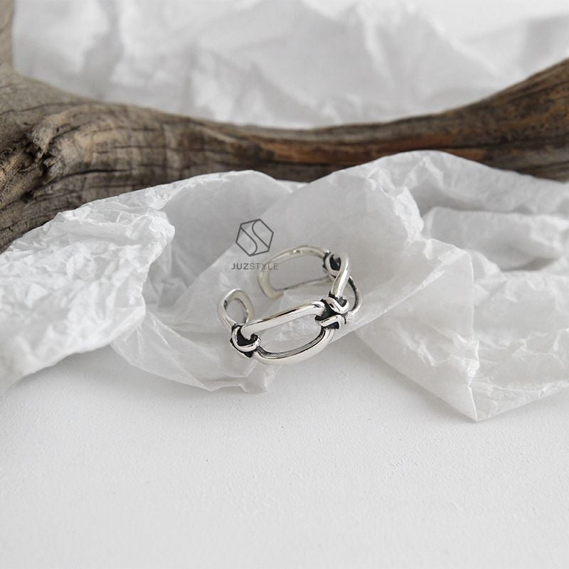  Nhẫn bạc Vintage chain 