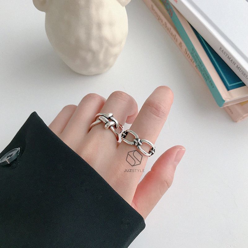  Nhẫn bạc Vintage chain 