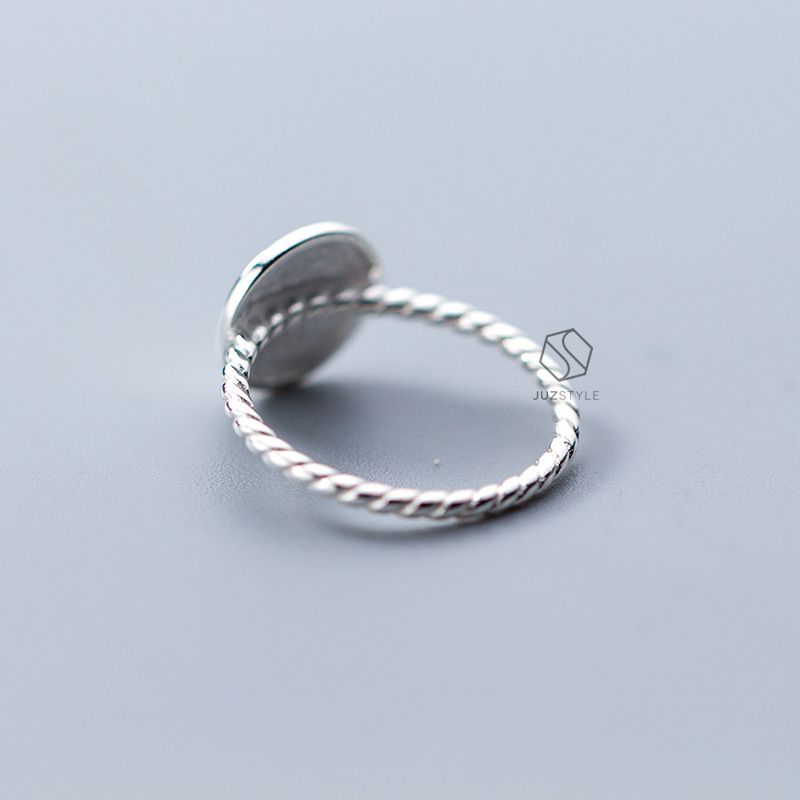  Nhẫn bạc Mirror twisted band 