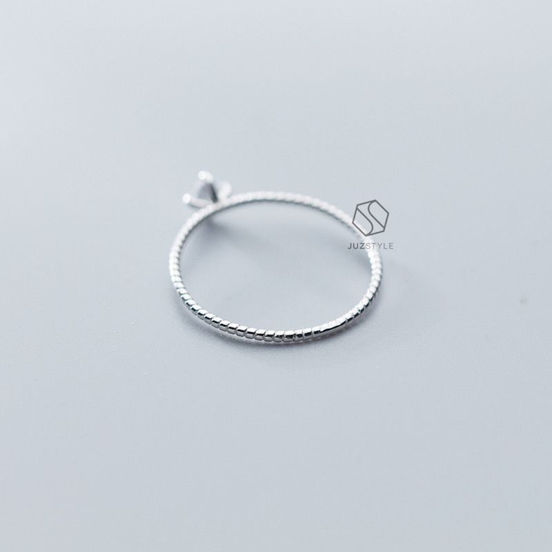  Nhẫn bạc Tiny CZ twist band 