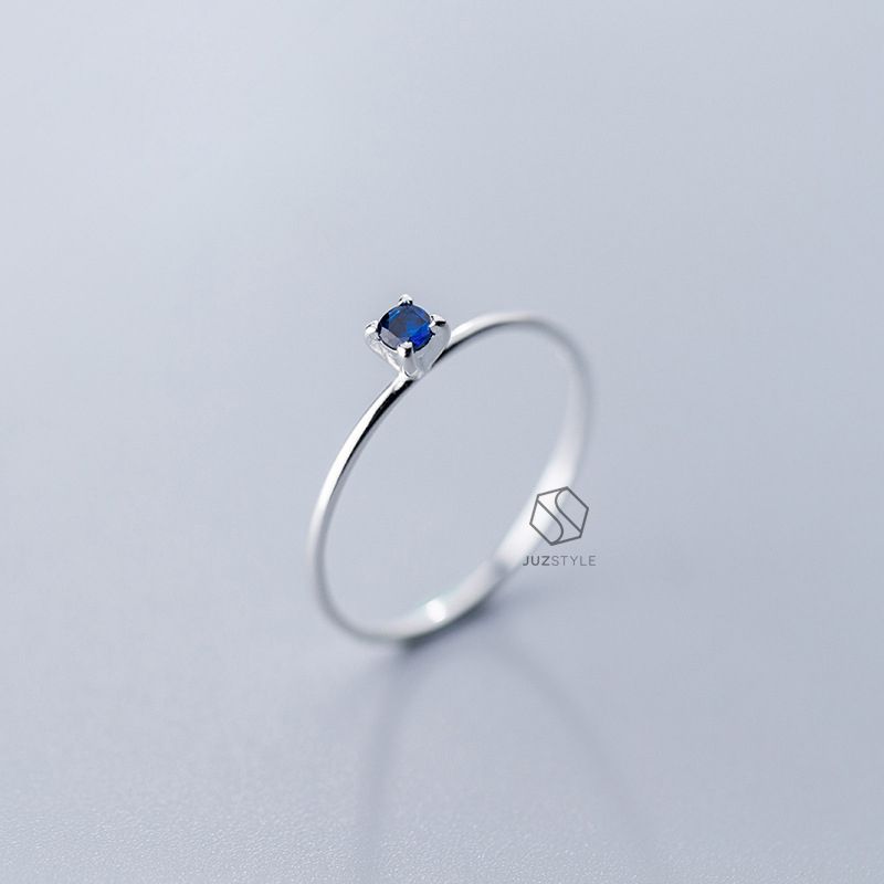  Nhẫn bạc Blue CZ 