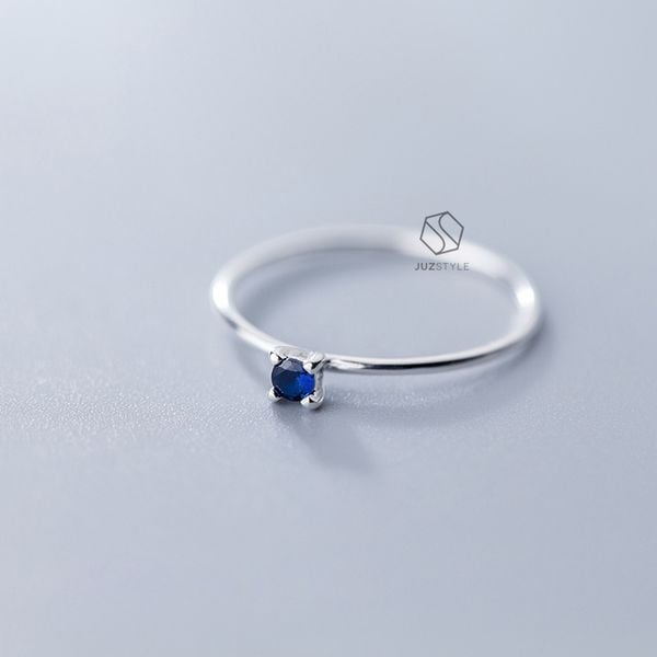  Nhẫn bạc Blue CZ 