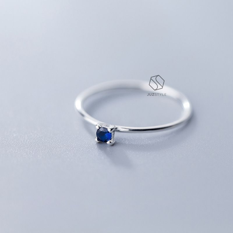  Nhẫn bạc Blue CZ 