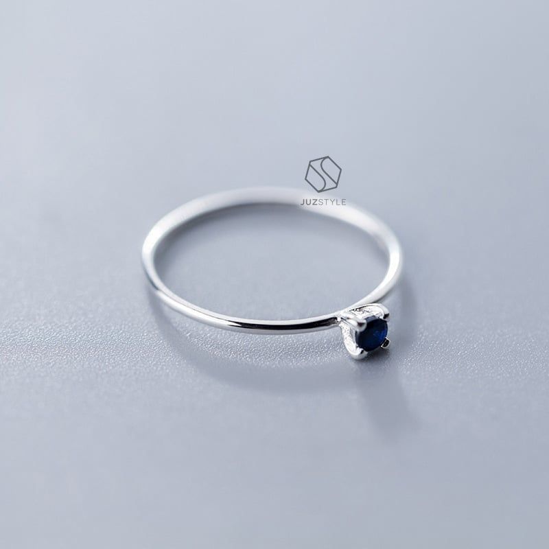  Nhẫn bạc Blue CZ 