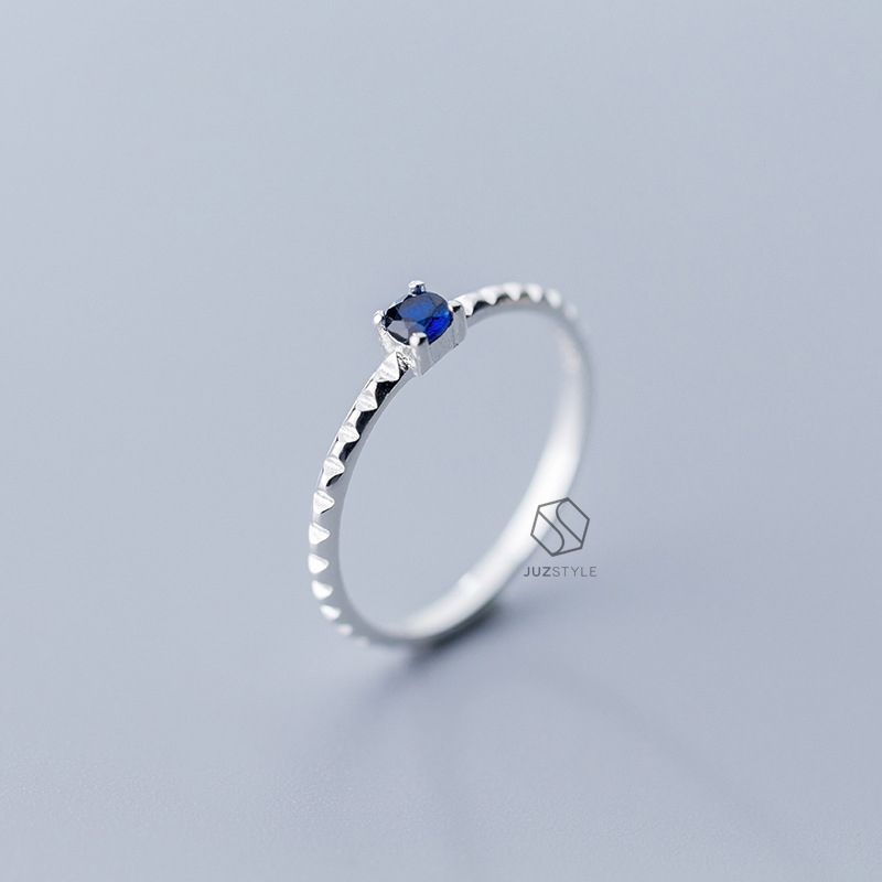  Nhẫn bạc Blue CZ 