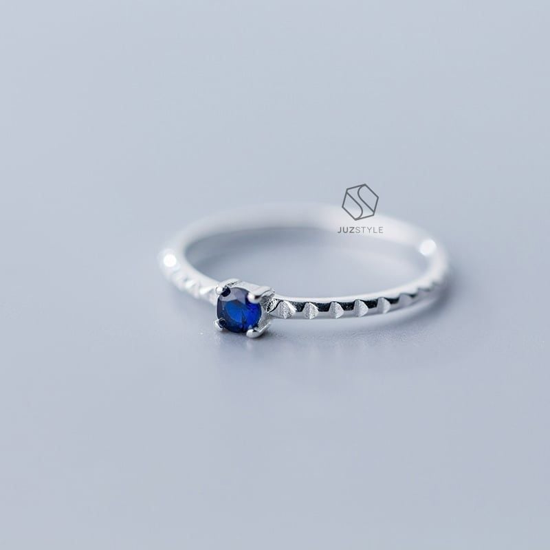  Nhẫn bạc Blue CZ 