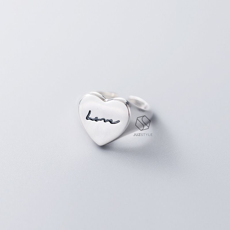  Nhẫn bạc Heart signet 