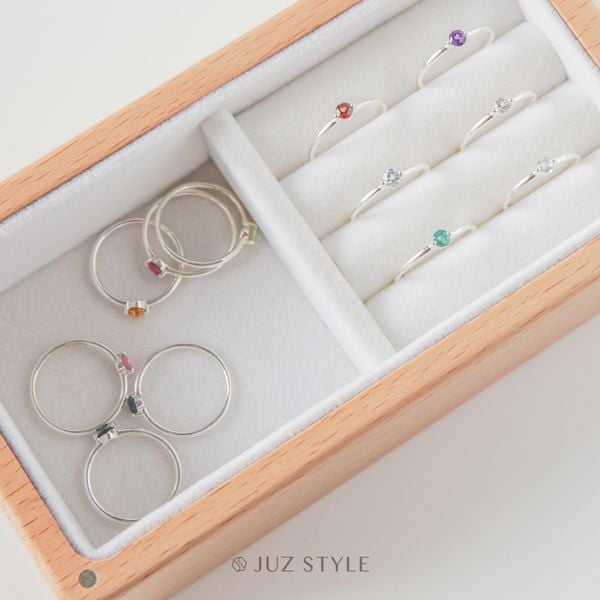  /Pre-Order/ Nhẫn bạc đá tháng sinh 