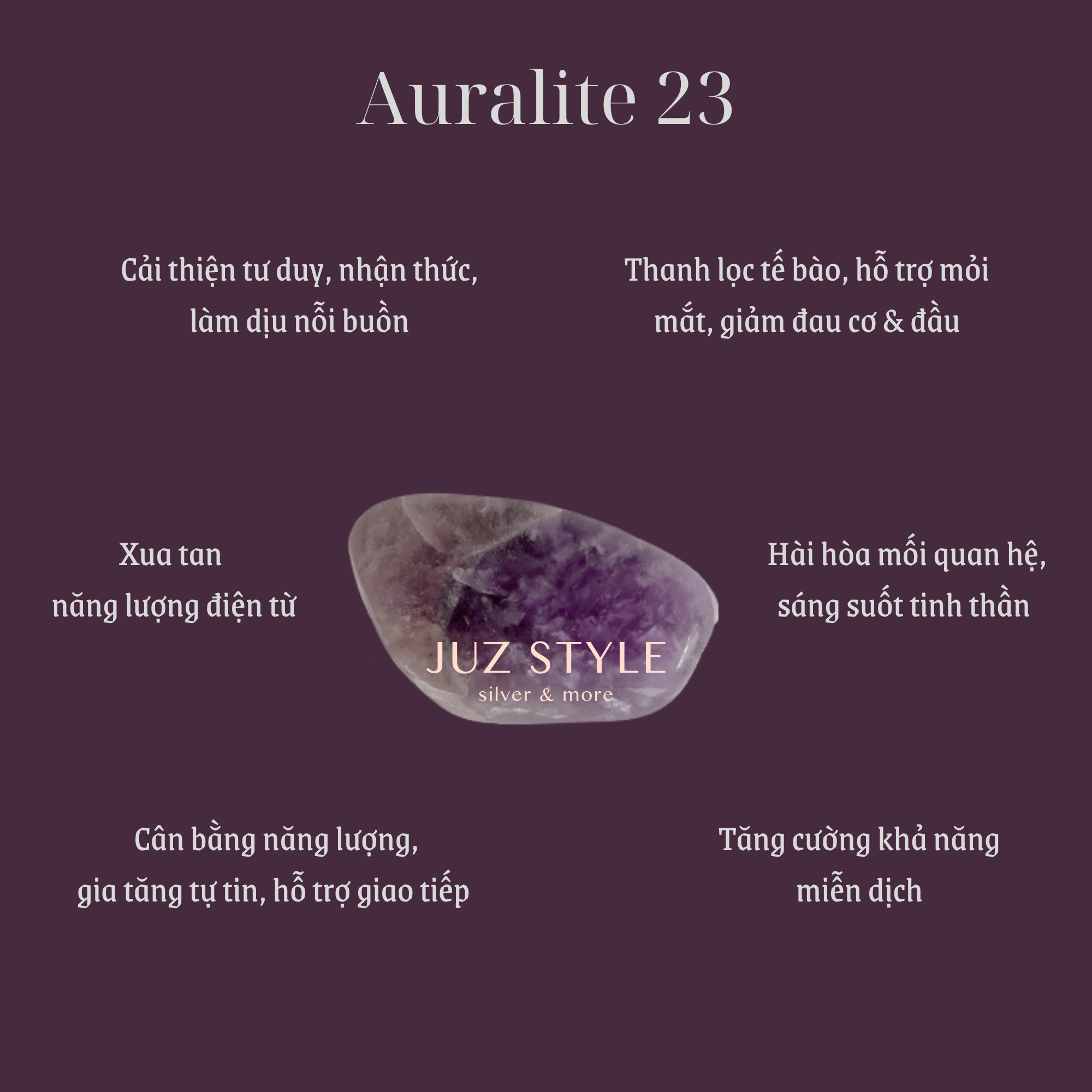  Vòng tay đá Auralite 23 Cacoxenite 4x3mm 