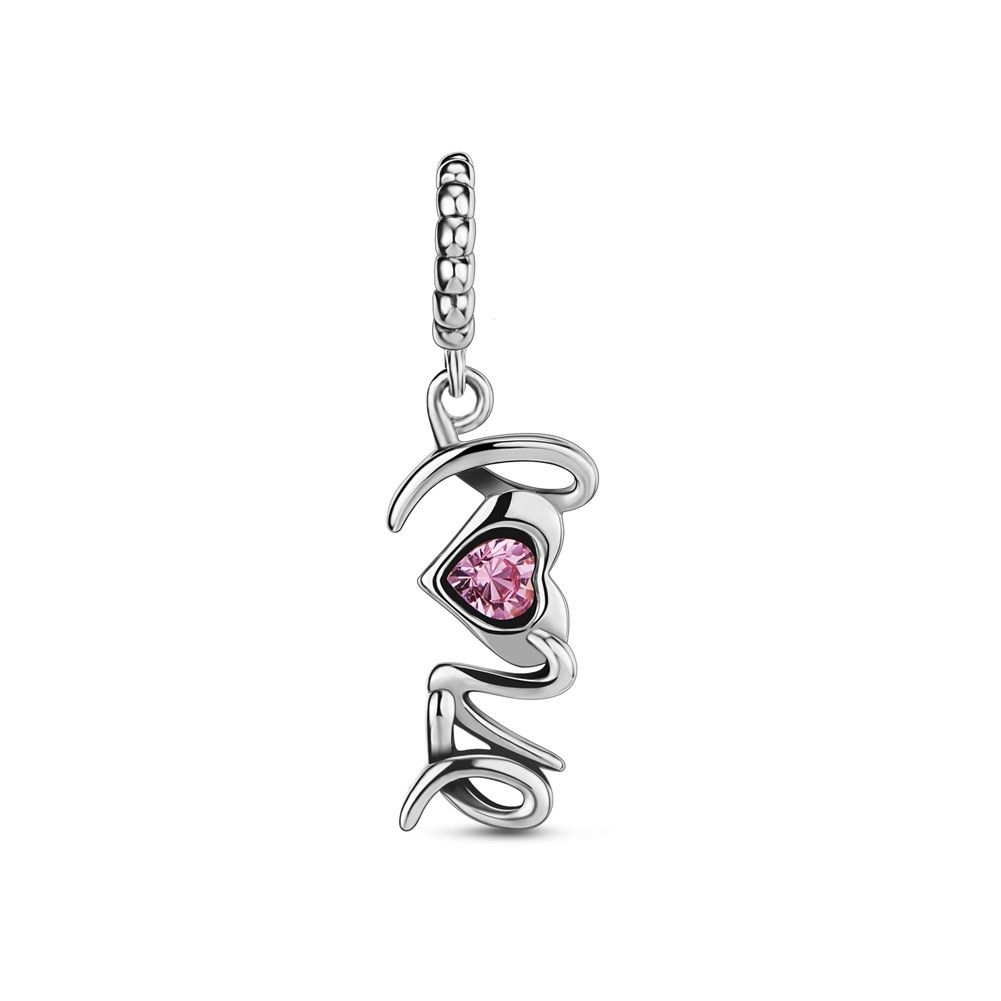  Charm bạc rơi Love heart 