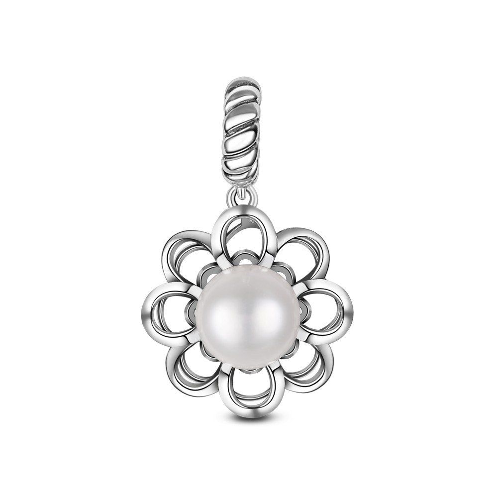  Charm bạc rơi Pearl Flower 