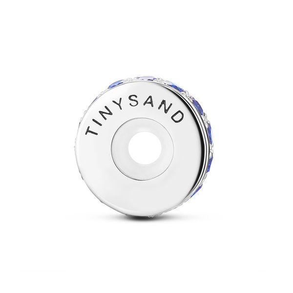  Charm bạc chặn Stopper Blue Round 