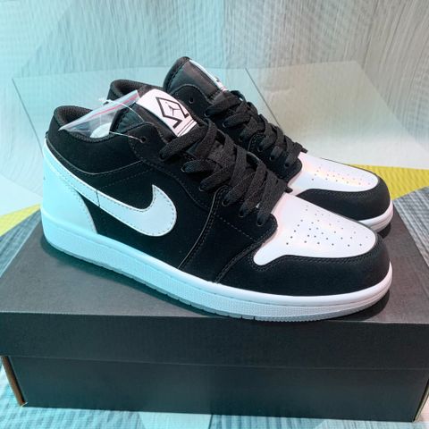  Giày Jordan 1 Low Black White Diamond 