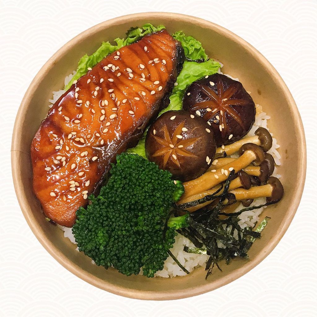 Cơm Cá Hồi Sốt Teriyaki