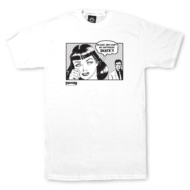 THRASHER BOYFRIEND T SHIRT WHITE DOPE Store Viet Nam