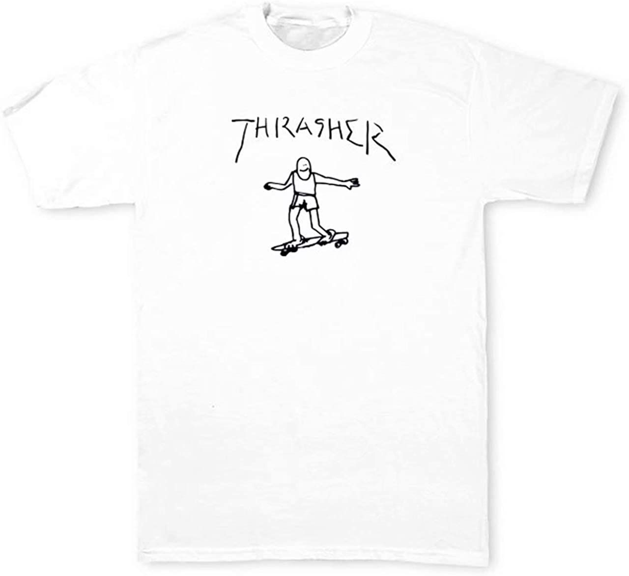 THRASHER GONZ T-SHIRT BY MARK GONZALES WHITE