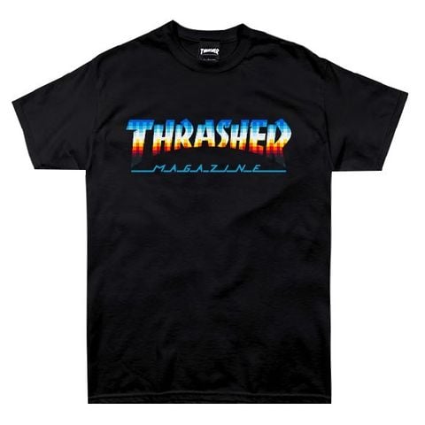  THRASHER HOMETOWN GLITCH T-SHIRT BLACK 