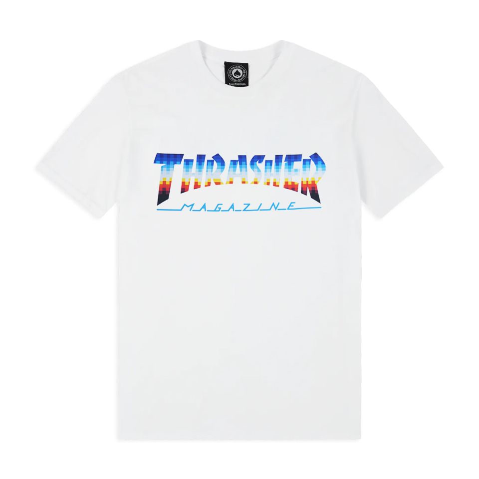 THRASHER HOMETOWN GLITCH T-SHIRT WHITE