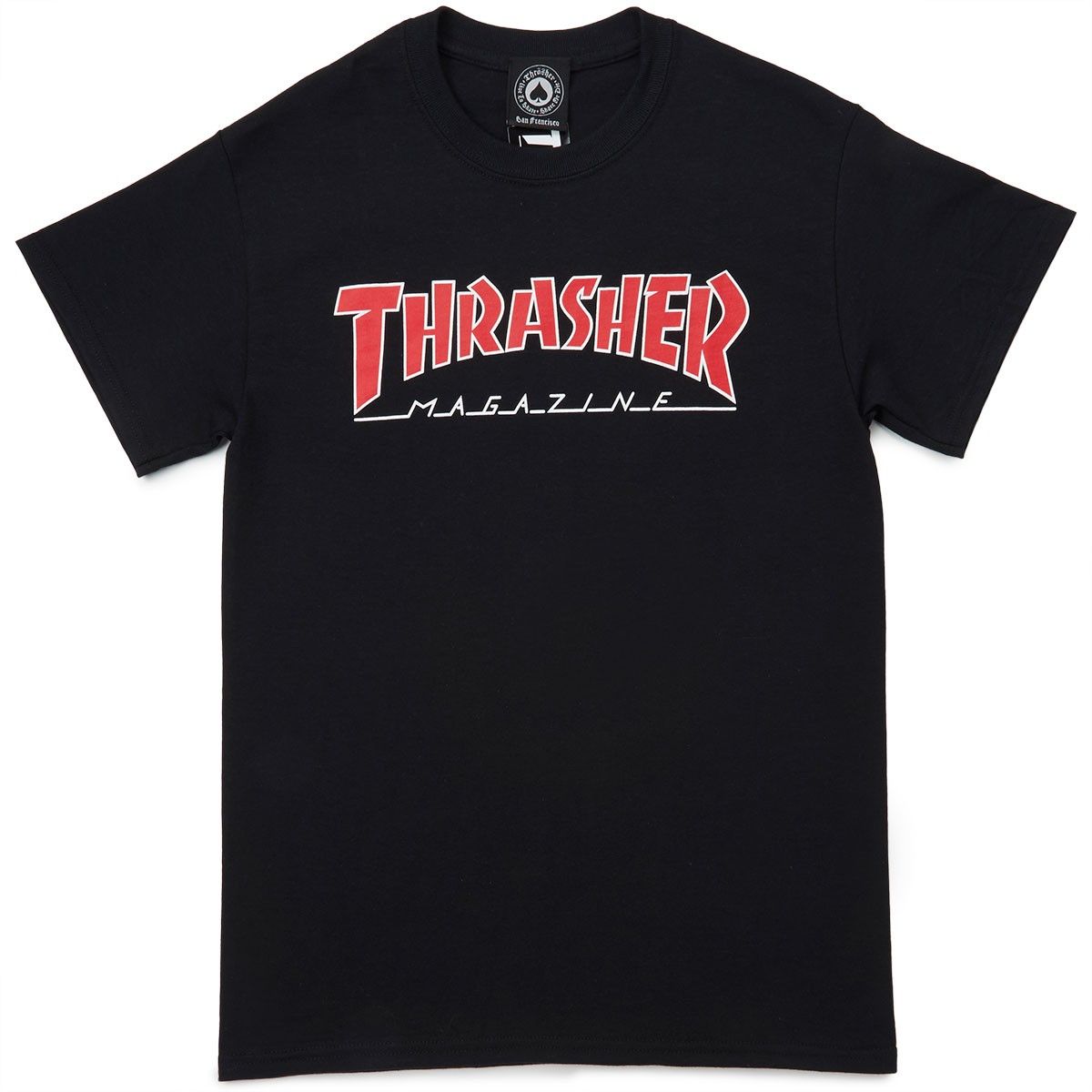 THRASHER OUTLINED T-SHIRT BLACK