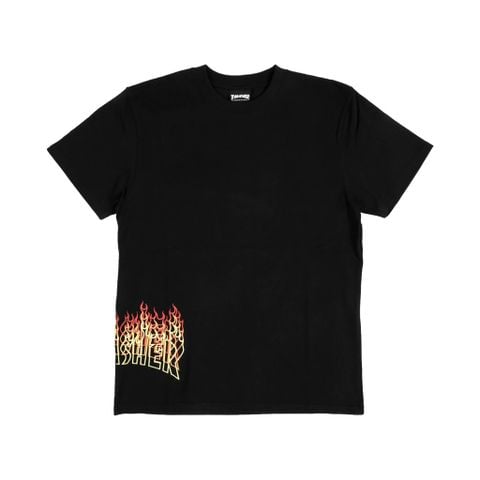  THRASHER SIDE FLAME OVERLAY T-SHIRT BLACK 