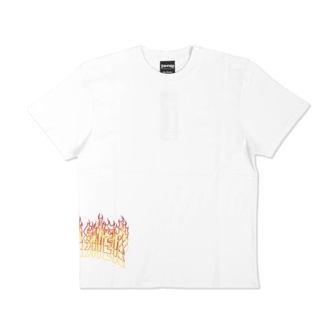  THRASHER SIDE FLAME OVERLAY T-SHIRT WHITE 