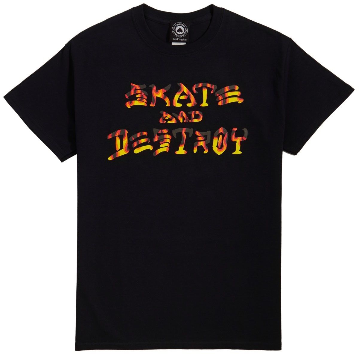 THRASHER SKATE AND DESTROY BBQ T-SHIRT BLACK