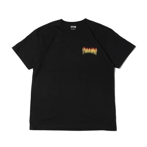  THRASHER FLAME OVERLAY T-SHIRT BLACK 