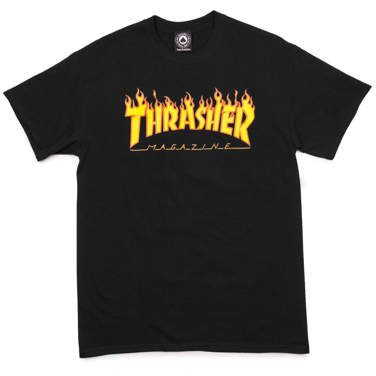 THRASHER FLAME T-SHIRT BLACK