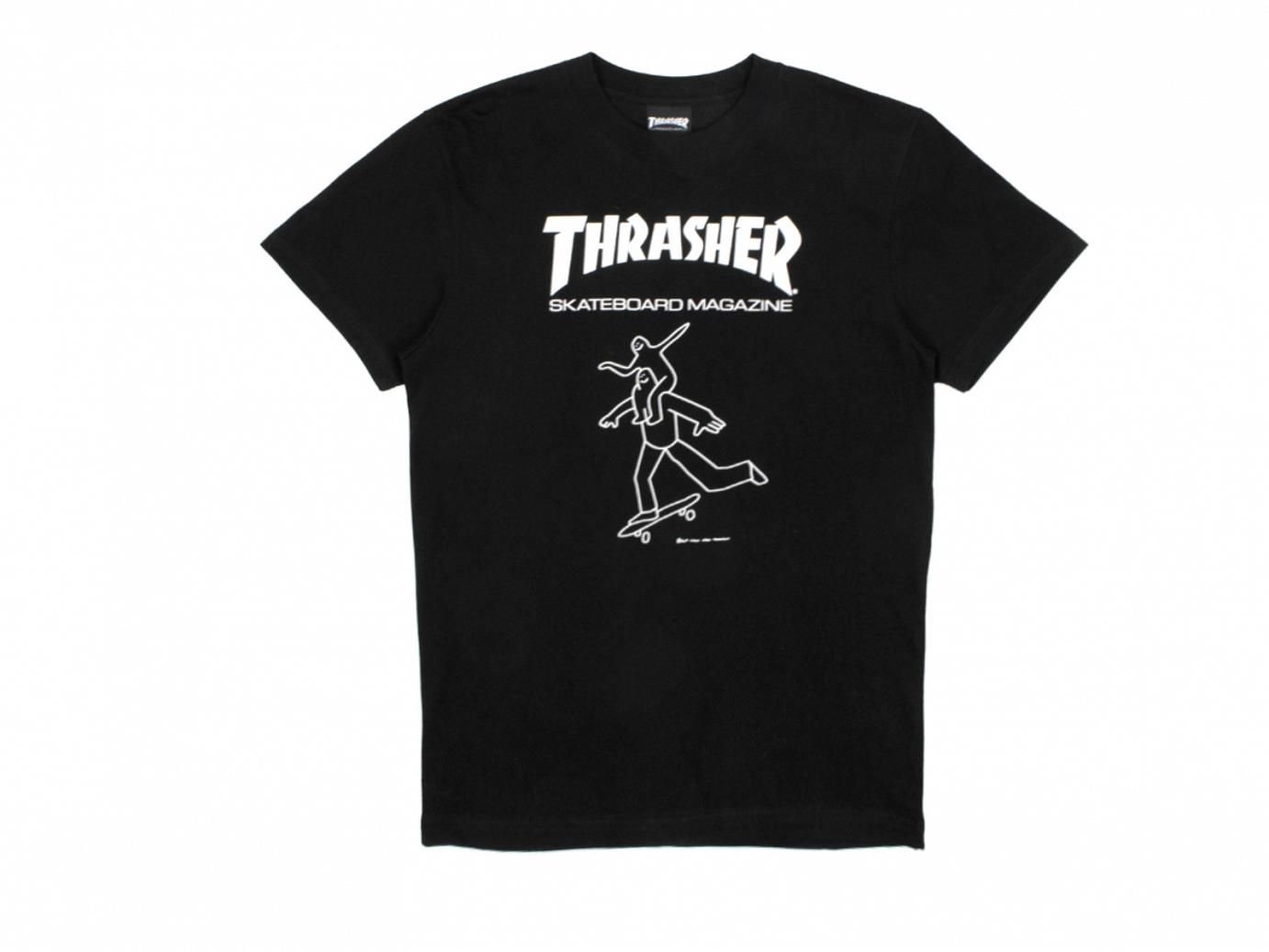 THRASHER GONZ BUDS T-SHIRT BLACK