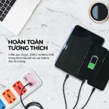  Dây cáp sạc USB Honjianda đa năng 3 trong 1 (Type C/Micro USB/Lightning) 