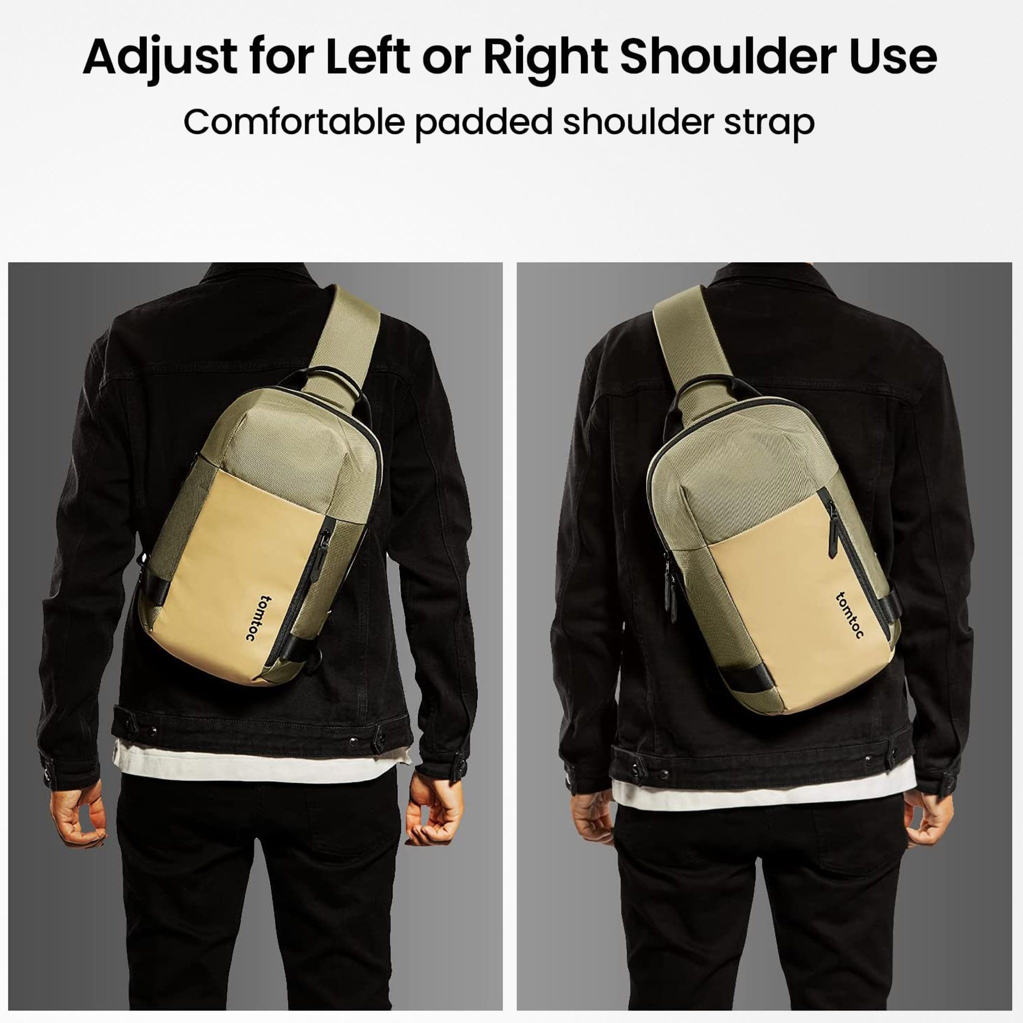 Tomtoc Crossbody EDC Sling Bag 11-Inch Khaki A54A1K1 | BaloCenter.com ...