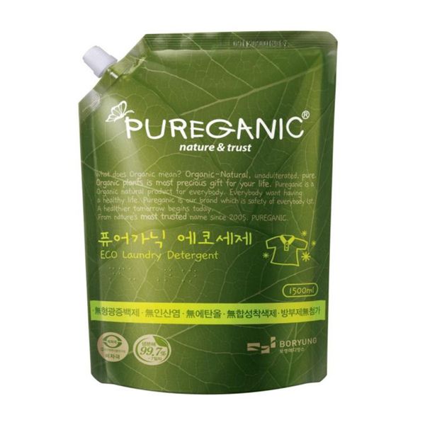 nuoc giat huu co cao cap pureganic eco laundry detergent refill 1500ml des