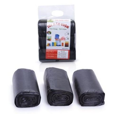 Combo 3 Cuộn Túi Rác Đen Tiết Kiệm, Tự Phân Hủy Ecook