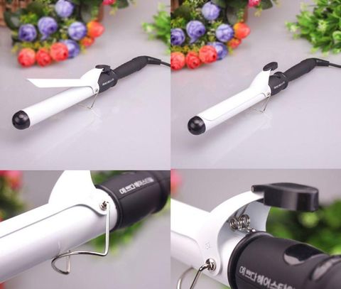 Máy uốn tóc công nghệ Nhật đèn LED cao cấp phi 25mm (đen phối trắng)