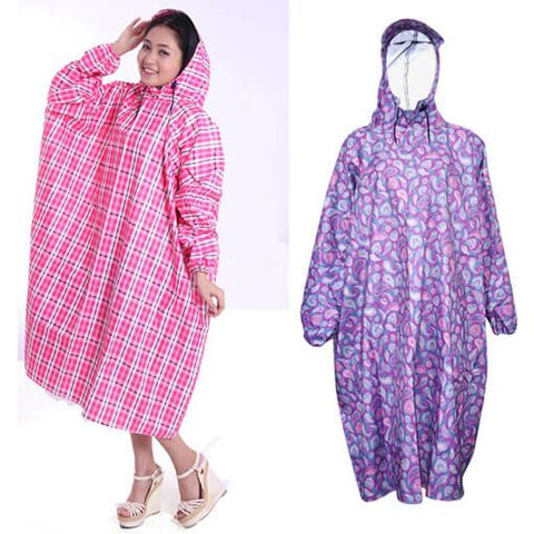 Áo mưa Bit vải dù hoa văn 1m2
