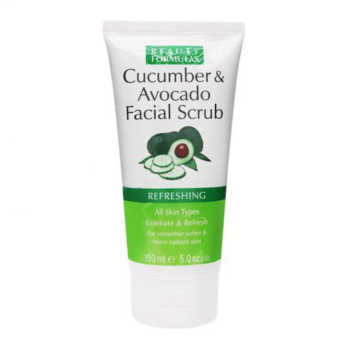  Sữa rửa mặt tẩy tế bào chết tinh chất bơ và dưa leo Beauty Formulas Cucumber & Avocado Facial Scrub - 150ml 